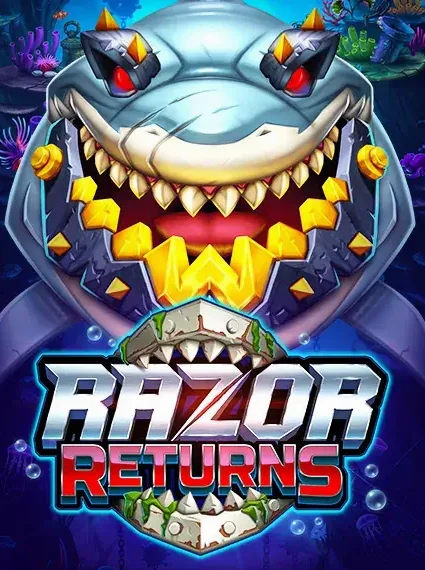 Decorative casino game artwork for Cryptorino: Razor Returns